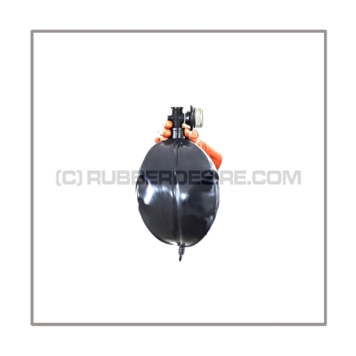 Rebreathing bag RB-W3 with angled gasmaskthread-port, breathingreduction-adaptor and 3 litre volume